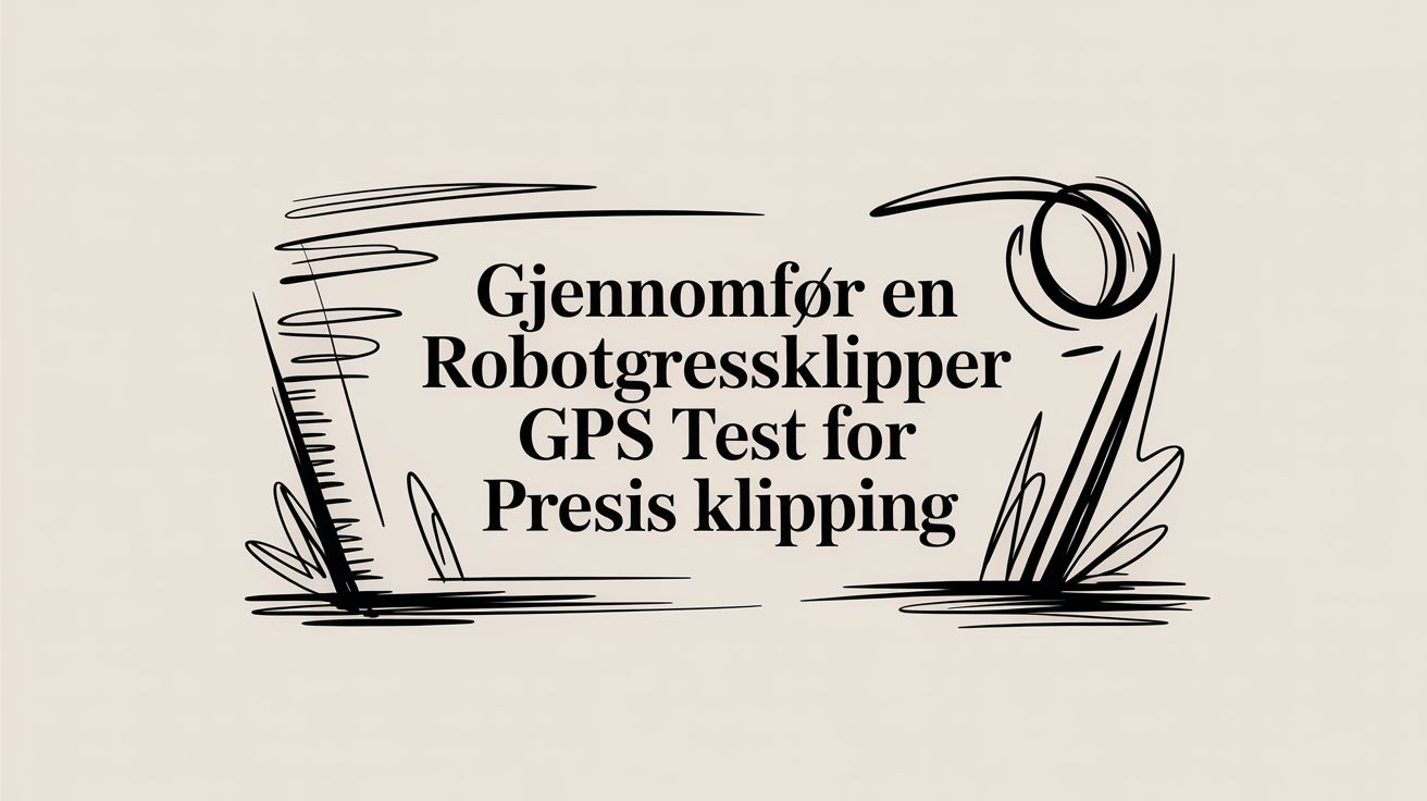 Gjennomfør en robotgressklipper GPS test for presis klipping