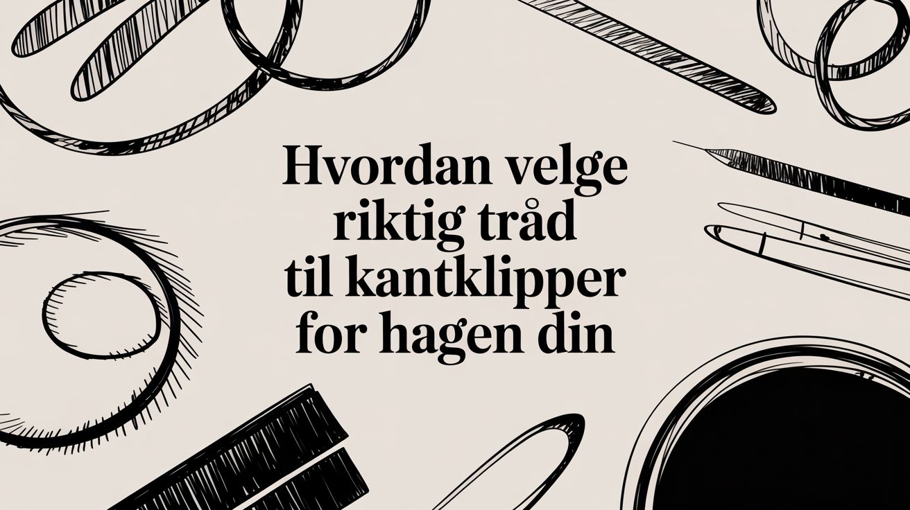 Hvordan velge riktig tråd til kantklipper for hagen din
