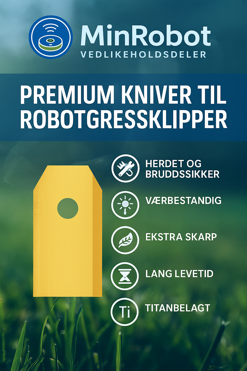 Kniver til Robotgressklipper